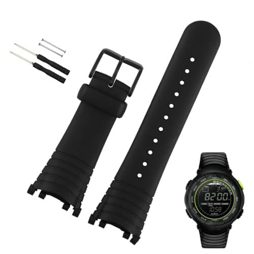 Bracelet caoutchouc noir étanche pour SUUNTO Vector avec boucle ardillon - 2