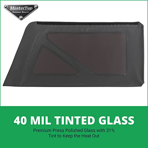 image for MasterTop Soft Top Replacement Quarter Window, Passenger Side - Fits J
