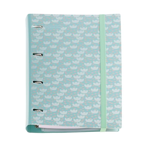 Miquelrius - Carpebloc de plástico polyfoam, Carpeta anillas A4, Incluye un recambio de 100 hojas cuadriculadas + 4 separadores + 1 sobre de polipropileno, Archivador 4 anillas, Cierre de goma