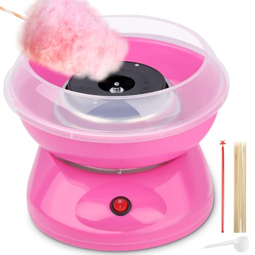 Mini Máquina de Algodão Doce 220v, Máquina de Algodão Doce (Rosa), Mini Máquinas Elétricas PortáTeis de Algodão Doce, Máquina de Algodão Doce para Casa, Máquina Elétrica de Marshmallow