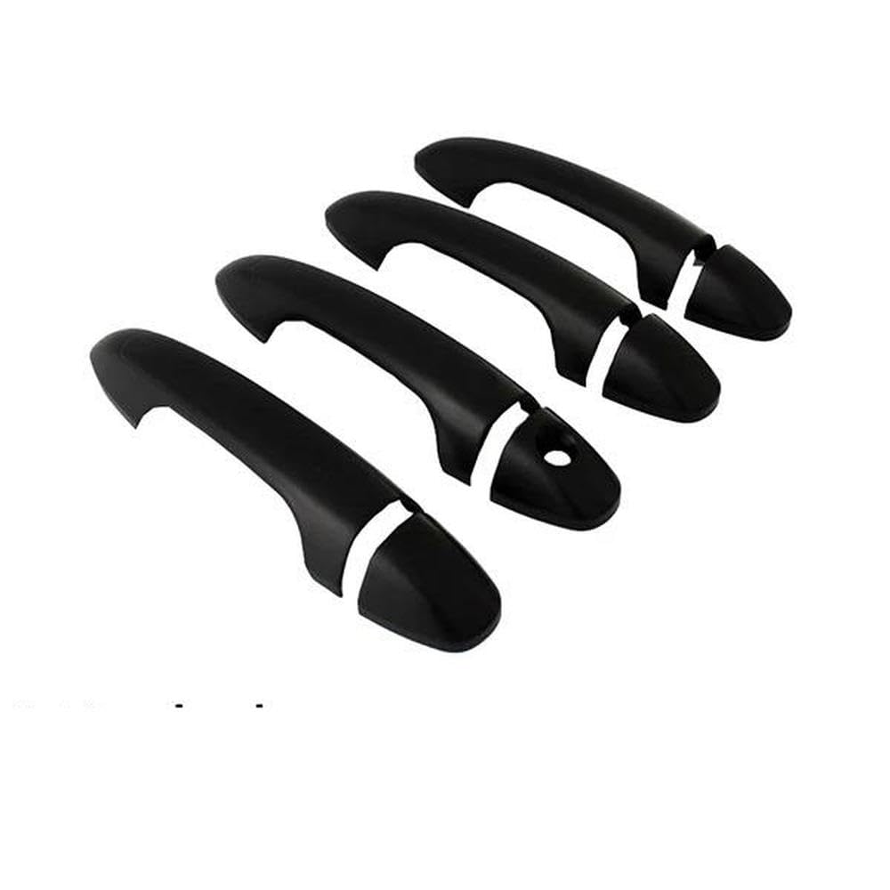 Sxqpocar 4Handle 1 Keyhole For Rav4 Mk2 Ii Xa40 2013~2018 Gloss Black Smart Door Handle Cover Stickers Trim Car Protective Styling Accessories Replacement Parts(4Handle 1 Keyhole)