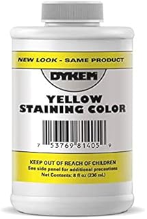Dykem 14059 Yellow Stain - 8 oz Brush-In-Cap Bottle - Staining Colors: Opaque 81405 [PRICE is per EACH]