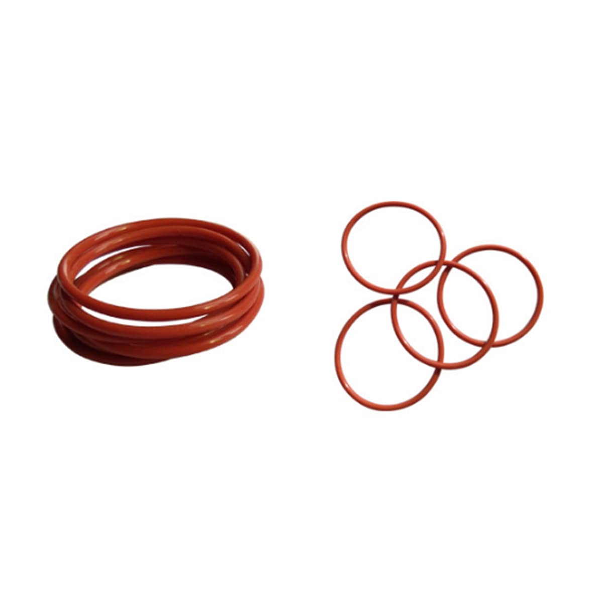 30 PCS O-Rings Silicone Round Seal Grommets 130mm OD 125.2mm ID 2.4mm Width O Rings Washer Sealing Ring Gasket Red