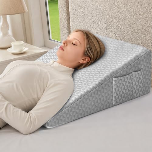 Image of Nordjager Wedge Pillow for Sleeping, 24 x 24 x 10 Inch Bed Wedge