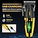 VGR 285 Fresh Fade Hair Clippers for Men, 9000RPM Professional Barber Clippers for Hair Cutting, Cordless Small Hair Trimmer Lightweight Versatile Barber Kit with 6 Magnetic Guide Combs, LED Display