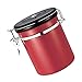 IMIKEYA Sealed Cans Containers with Lids Stainless Steel Container Sealed Coffee Snack Container Coffee Bean Storage Container Cereal Container Vacuum Container Tools Red Coffee Beans Food