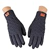 Générique Gloves Femme Homme Hiver Chauds Pour Hommes Tricotés Douces Gants Coupe-Vent Thermiques Tactiles Gloves Anti Froid Randonnée Course À Pied En Extérieur