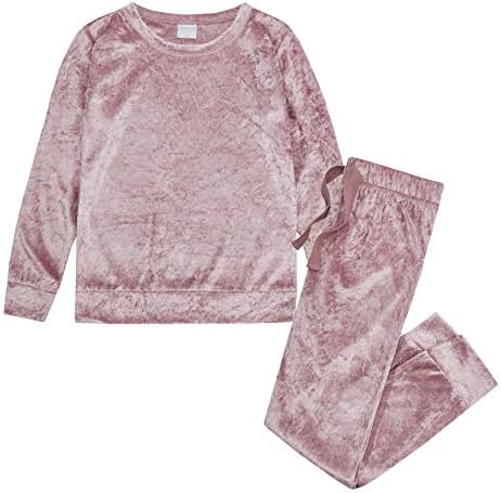Crushed Velvet Lounge tracksuit for girls aged 7-13 years, pink :  Amazon.nl: Fashion