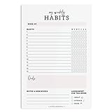 Habit Tracker Notepad - 50 Page Tear Off Undated Pad - Keep Track of Your Habits Minimalist Weekly...