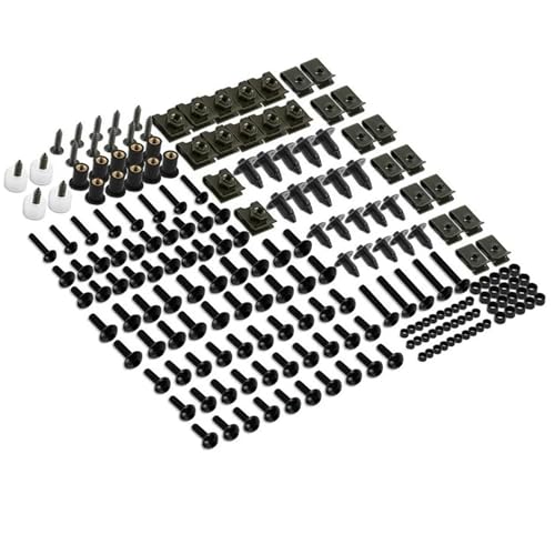 Kit completo de carenado para motocicleta con tornillos y sujetadores negros m5 m6