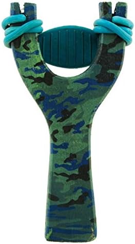 Wood Carved Camouflage Toy Sling Shot Slingshot, 7-inch (Style Varies)
