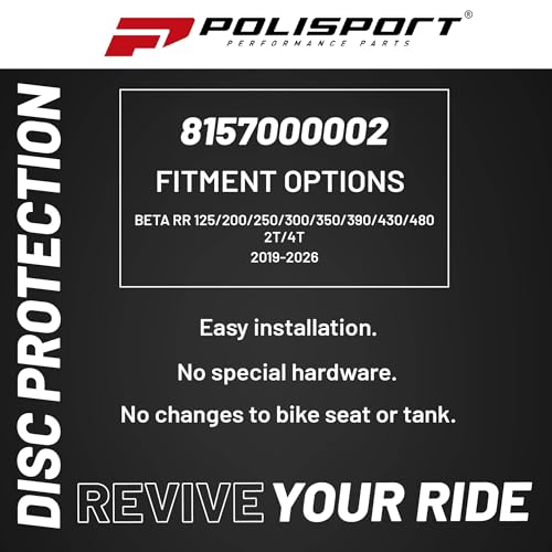 Polisport 8157000002 - Protezione Disco E Forcella Inferiore In Polipropilene Resistente Agli Urti E All'abrasione Compatibile Con Le Moto Beta A Colori Bianco - 3