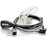 Retevis 2 Pin PTT Mic Covert Acoustic Tube Earpiece Headset for Kenwood PUXING Baofeng UV-5R UV-5RA 888S Retevis H777 RT7 RT21(1 Pack)