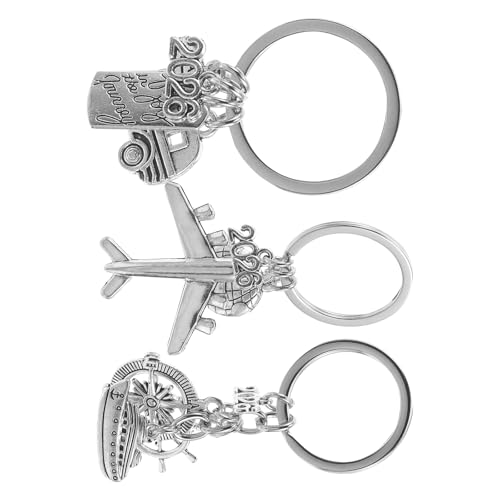 WRITWAA Juego de 3 Llaveros para Caravana 2026 Dijes de Viaje por Carretera, Amuletos para Campistas Resistentes y Ligeros, Accesorios de Aventura para Exploradores y Amantes del Aire