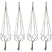 DierCosy Hanging Planter Net, Gancio pianta, 4pcs Hanging Planter Flower Pot Plant Holder con Portachiavi, 105 cm 4 Gambe Appendiabiti Pianta Holder Outdoor Appeso Cestino Corda
