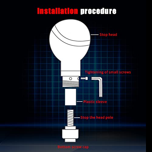 Dewkou 1 Pc Skull Shift Knob Gear Stick With Led Light, Shift Head Replacement Shifter Fit Most Manual Automatic Cars (Red) #TOP5