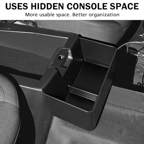 Abystar Center Console Hanging Organizer for 2019–2025 Silverado/Sierra 1500 & 2020–2025 Silverado/Sierra 2500HD 3500HD, Split Bench Seat Side Storage Box, Heavy Duty ABS by Abystar - Image 5
