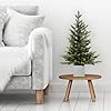 Haute decor 30 inch tall unlit fraser fir potted tree in wooden pot artificial christmas tree in real wood planter pot natural look unlit small potted tree  urban country home decor