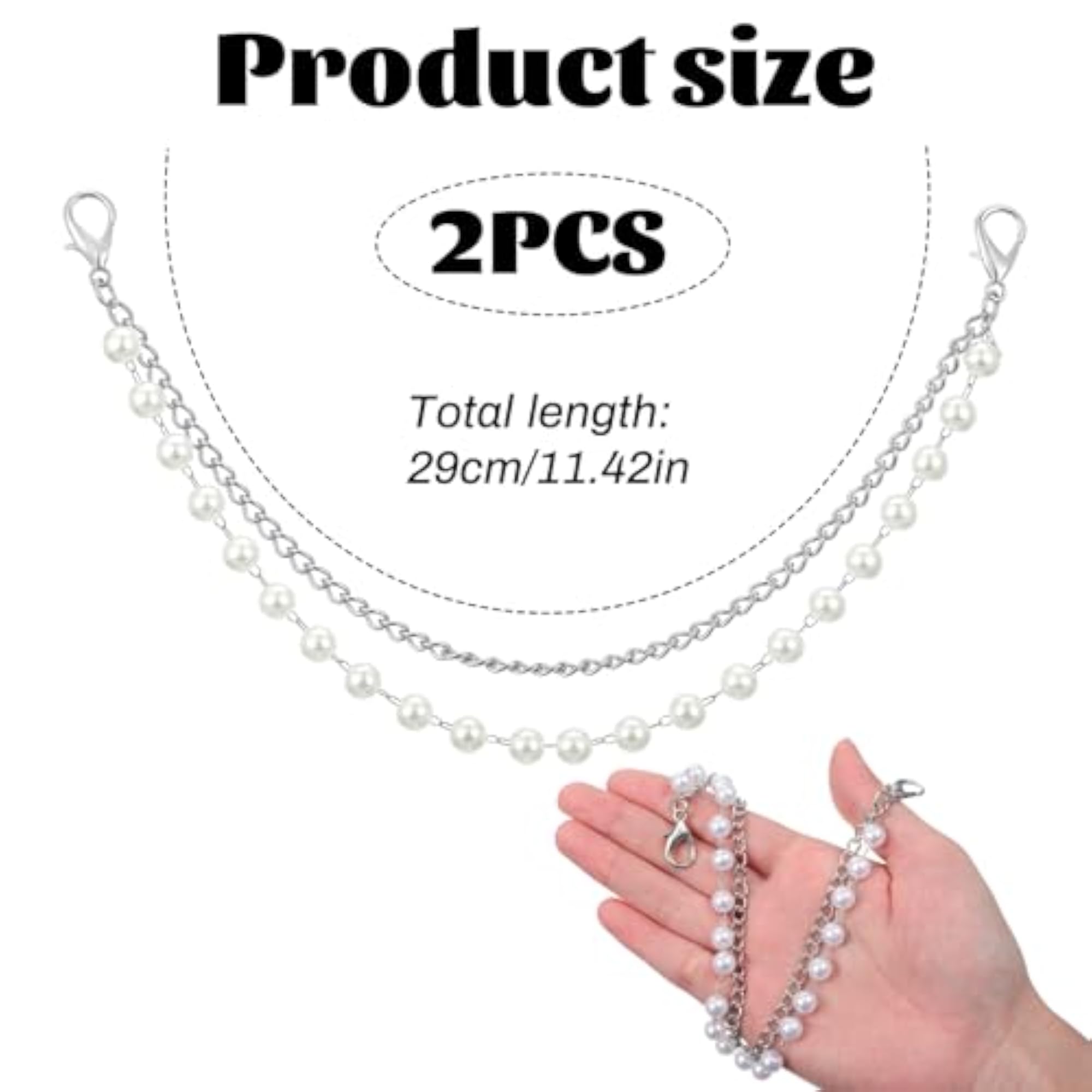 Pearl Shoe Charms Chains for Punk Style