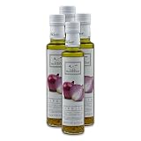 TERRE FRANCESCANE ZWIEBEL DRESSING ÖL 4x 250ml | italienisches Olivenöl extra nativ | 0,8% Säure | geschnittene Zwiebel & Aroma | perfekt zu Salate Focaccia Risotto Tomaten-Suppen