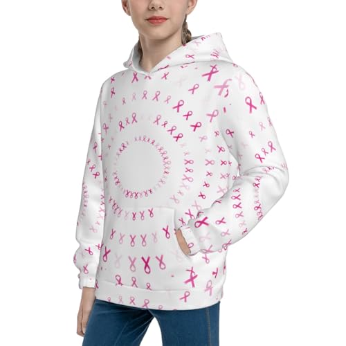 Breast Cancer Awareness (4) Kid Hoodies Boys Sweatshirts Girls Pullover with Pocket2