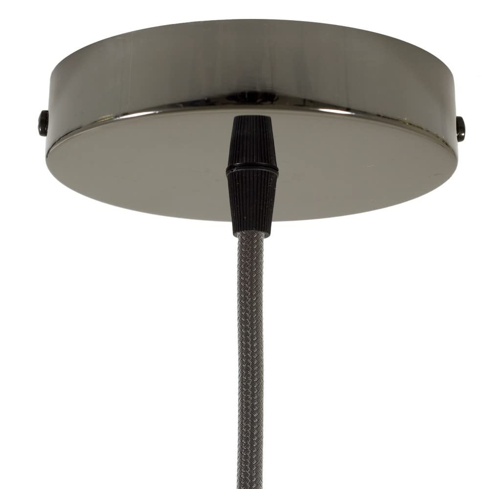 creative cables - Metal Cylindrical Ceiling Rose Kit - Conical, Pearl Black โ image 1
