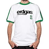 retro radsport trikot Offizielles Produkt Borussia Mönchengladbach originales Retro Erdgas Home Trikot 1978 - Weiß - Gr. XL