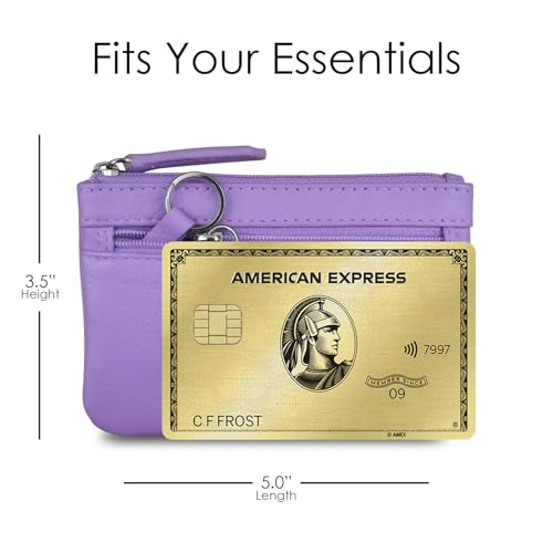 Image of ili New York Leather Mini Compact Coin Purse - Amethys