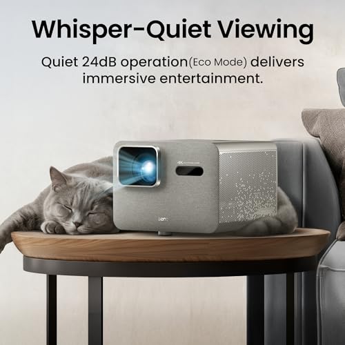 BenQ TK705i Vidéoprojecteur 4K HDR Home Cinéma, 3000 lumens ANSI, Google TV, Netflix, faible latence, ajustement auto de l’image, zoom optique, Bluetooth, MEMC, HDR10+, Vidéoprojecteur Silencieux,Gris