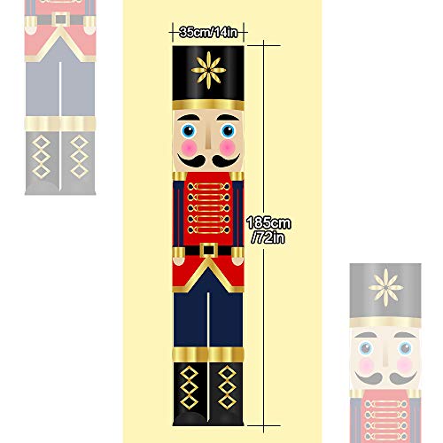 Fsflag Nutcracker Christmas Decorations - Welcome Sign For Porch Front Door Indoor Outdoor - Soldier Model Nutcracker Banners For Wall Fireplace Bedroom Garden Party Holiday Home Kids Decor #TOP1