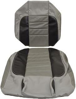 Triton Boat Seat Skins 1950173 | Explorer Gray/Black Vinyl (Set of 2)