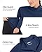 Boladeci Long Sleeve Golf Shirts for Women Sun Uv Protection Shirts for Women Swim Quarter Zip Navy Blue UPF Basic 1/2 Zip Rashguard Pullover