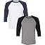(1) White/Navy + (1) Black/Deep Hthr