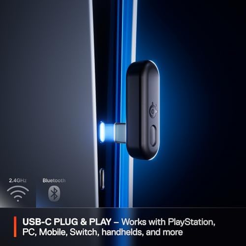 SteelSeries Arctis Nova 3P Wireless Multi-Platform Gaming Headset — Mobile App Control — 40 HR Battery — Neodymium Magnetic Drivers — 2.4GHz/Bluetooth — PS5, PS4, PC, Switch, Mobile — Lavender — view 6