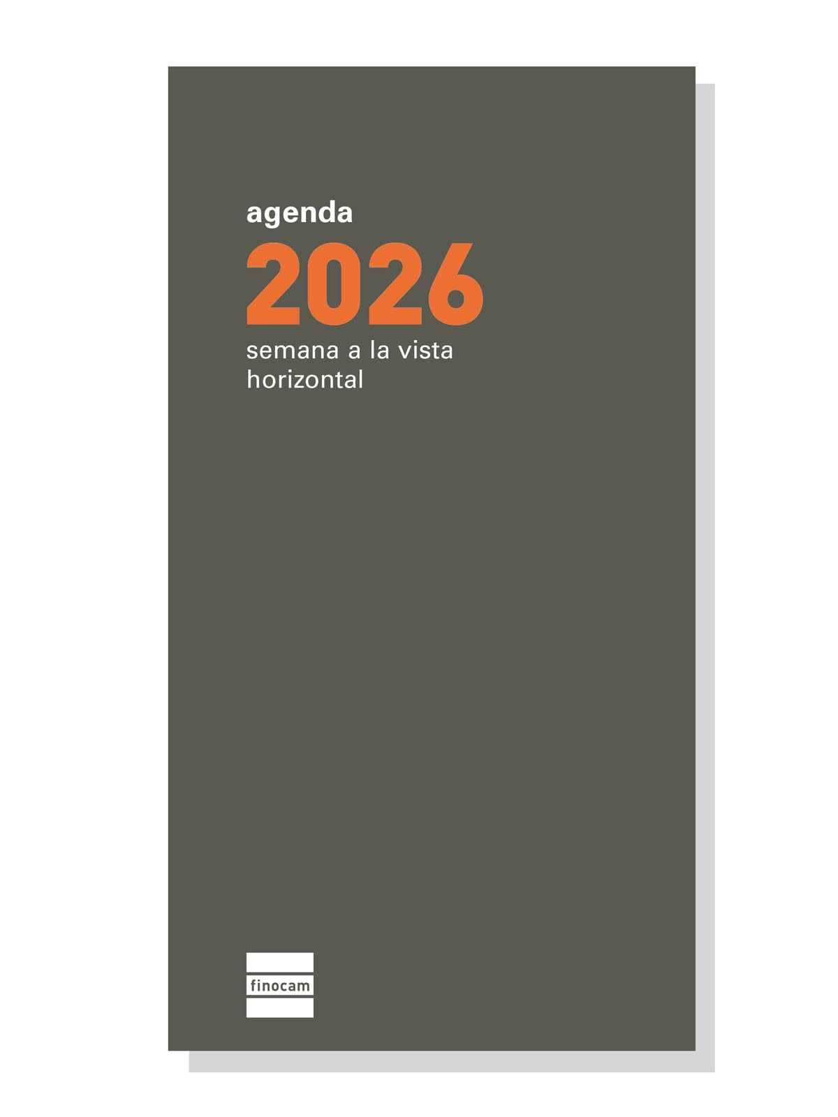 Finocam - Agenda Organizer Open Troya 2026 Week Vertical View January 2026 - December 2026 (12 months) Portuguese Brown
