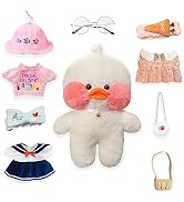 Amazon.com: MOMIU Cute Plush Toy Set with 9 Pcs Clothes, White