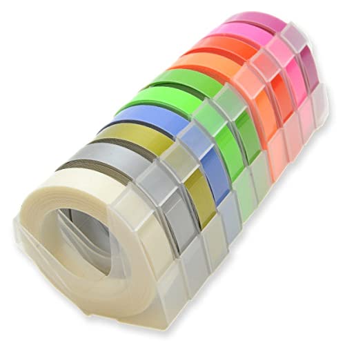 oddpod-5-PCS-Motex-Original-Embossing-Label-Maker-Tapes-Refill-for-DIY-Scrapbooking-Craft-9mm-x-3M-Pastel-Assorted