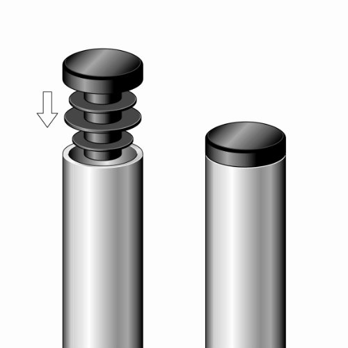Alberts 858964 Sealing Plugs for Round Pipes Plastic, Black, Diameter 15 mm, Set of 24 - Image 2