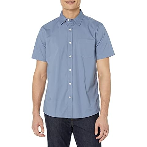Goodthreads Camisa de popelina elástica con manga corta y corte estándar Hombre Cover