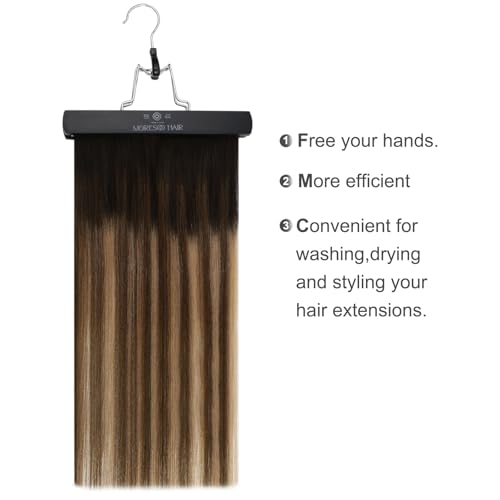 Image of Moresoo Hair Extension Storage Bag with Hanger, Black | Dustproof, Travel Storage, Keeps Extensions Neat and Tangle-Free, Home Closet Organizer for Hairpieces