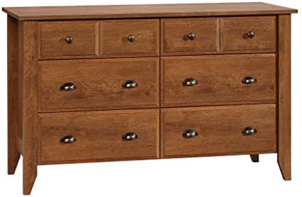Sauder Shoal Creek Dresser, L: 60.0″ x W: 16.73″ x H: 35.04, Oiled Oak finish