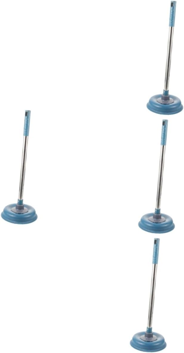 VILLCASE 4pcs Household Toilet Plunger Heavy-duty Drain Unclogger Tool for Kitchen and Bathroom Handle Design for Clog Removal Wear Material