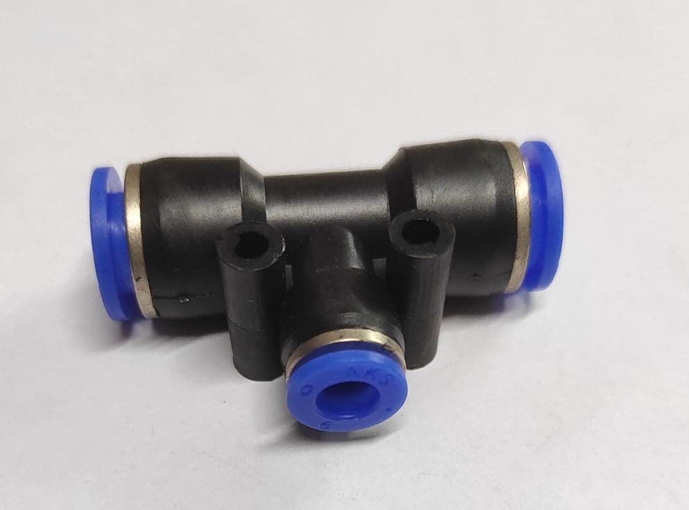 CRAFTSFY 10mm X 6mm X10mm One Touch Push In T Shape 3 Way Connector Quick Fittings Pneumatic Straight Push Connector in Pneumatic Quick Fittings Pneumatic Connector Size 10mm X6mm X10mm T(Pack of 1) (B09V37RN29) Amazon Price History, Amazon Price Tracker