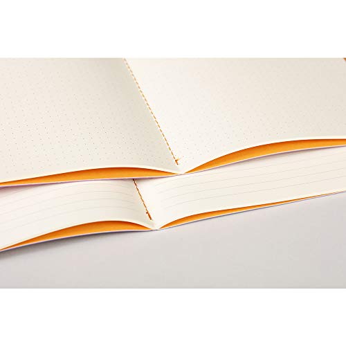 RHODIA 116412C, Soft Notebook with Raspberry Textile Stitching, A5, Lined, 64 pages, Clairefontaine Ivory Paper 90 g/m - Image 3