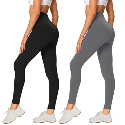 Leggings taille haute femme lot de 2 AMIYOYO pantalon sport doux