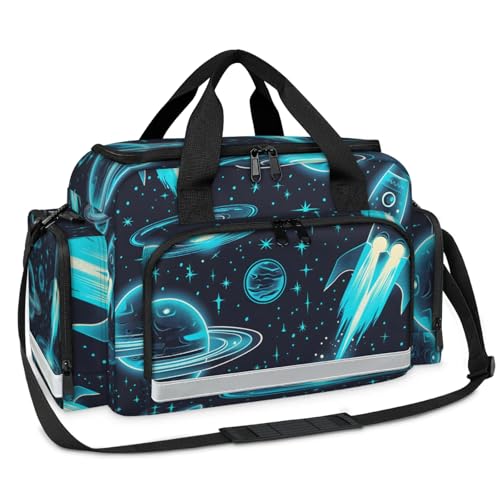 GzLeyigou First Aid Bags Empty, Rocket Valiant Astronaut Emergency Bag First Aid Kit Multiple Compartment Kit Carrier On Call Trauma Bag For Paramedics Emergency Medical Supplies Kit