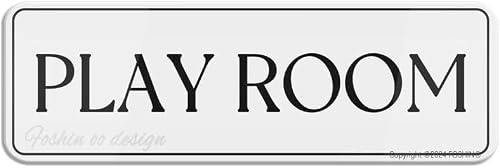 Play Room Acrylic Sign 3x9 Inch,Neutral Kids Zone Name Plate Layout,Restaurant,Hotel,Entry,Self Adhesive,Fade Resistant,Waterproof Playspace Lobby Wall Plaque Indoor Outdoor