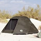 Tienda de Pesca para 3 Personas, Material Poliéster 185T con Revestimiento PU, Impermeable y Resistente al Viento, Tienda de Campaña Familiar, Tenda Campismo,Color Marrón, 312x216x114 cm