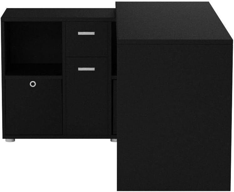 FMD Corner Combination Desk, Wood, Black