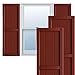 Ekena Millwork TFP101BF True Fit PVC Framed Board-n-Batten Shutters, 16 1/8"W x 104"H, Pepper Red